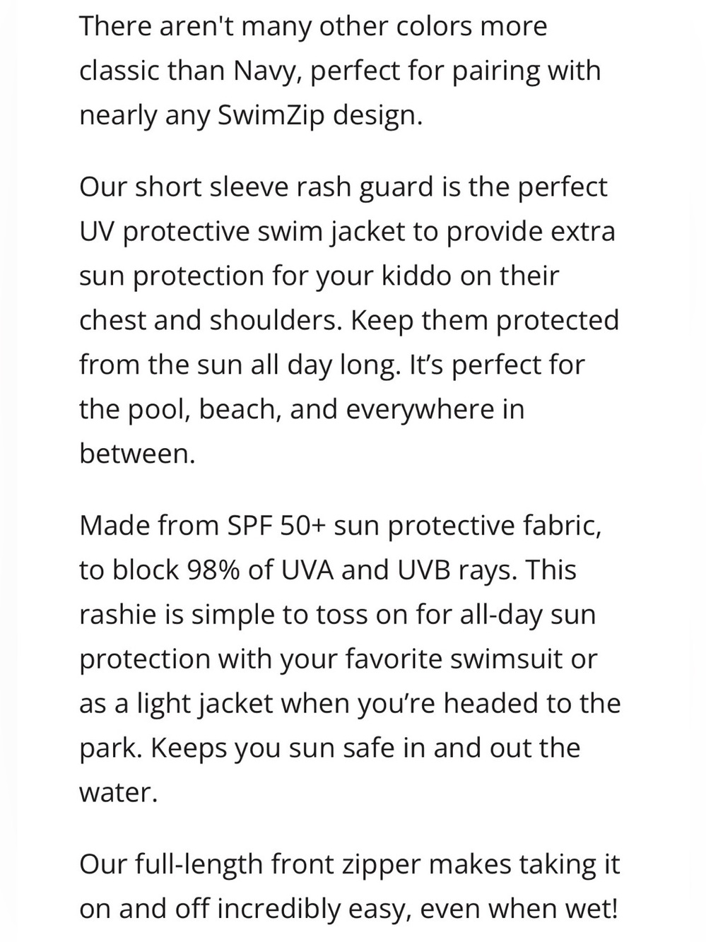 Swimzip Navy Zip-Front Rash Guard - Picture 5 of 7